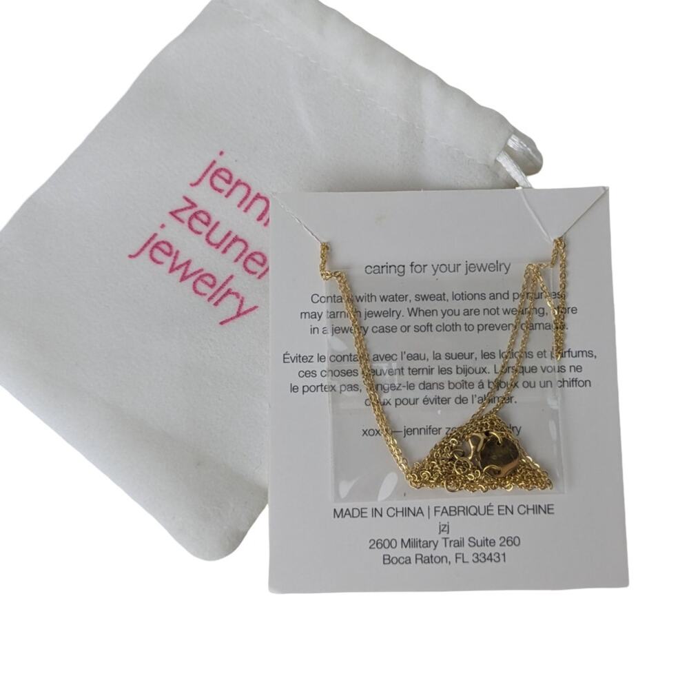 Jennifer Zeuner Jewelry Star Double Necklace New Gold Plated - Picture 2 of 6